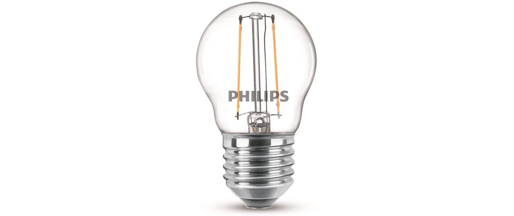 Philips by Signify Philips LED-Leuchtmittel E27 P45 – Warmweiss 2700 K, 250 lm, 2 W – 1 Stk. – Klar
