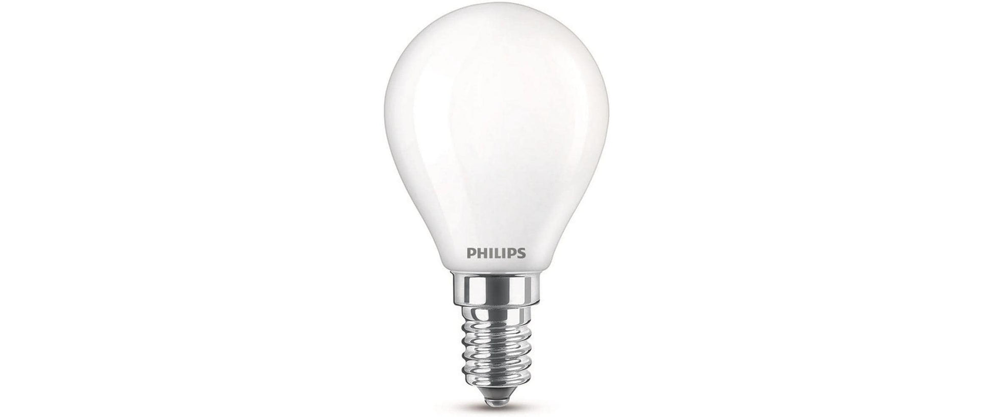 Philips by Signify Philips LED-Leuchtmittel E14 P45 – Warmweiss 2700 K, 470 lm, 4,3 W – IP20 – 1 Stk. – Weiss, Glas