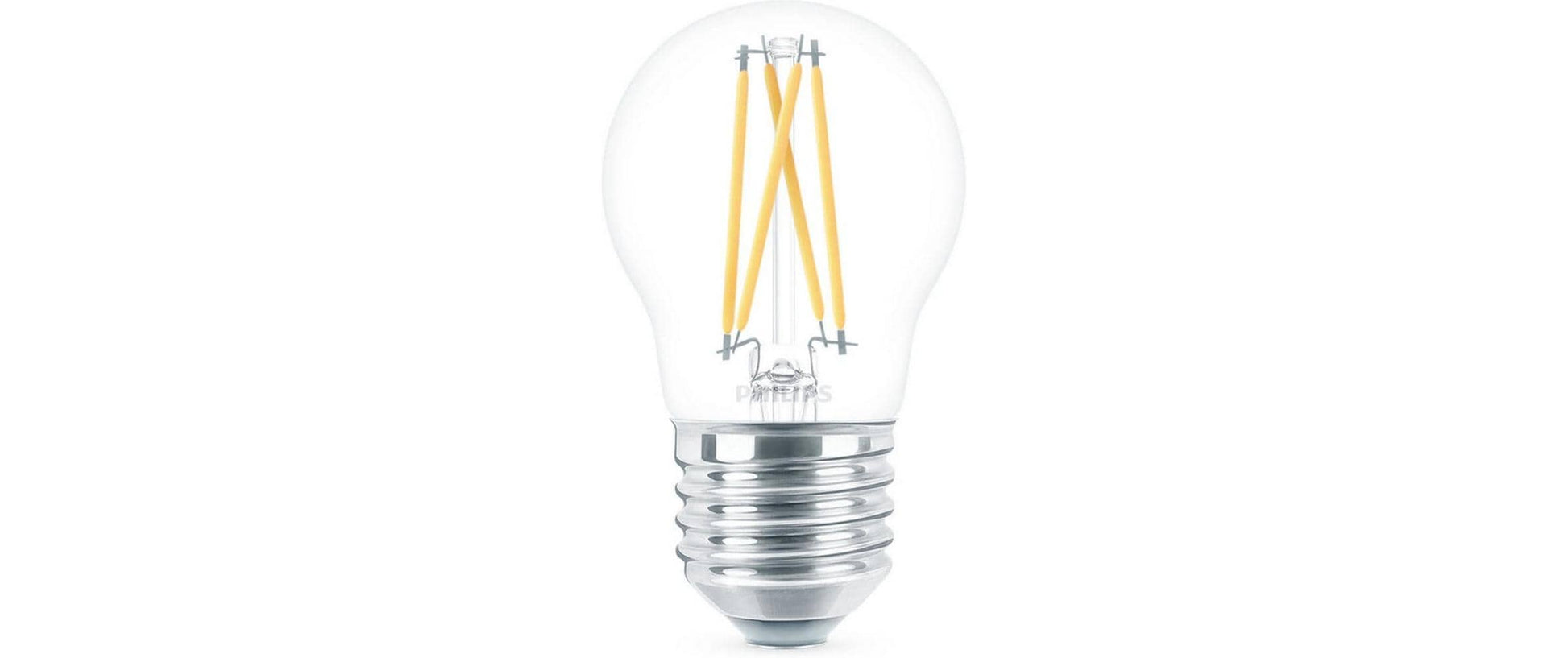 Philips by Signify Philips LED-Leuchtmittel E27 P45 – Warmweiss 2200–2700 K, 470 lm, 3,4 W, dimmbar – 1 Stk. – Klar