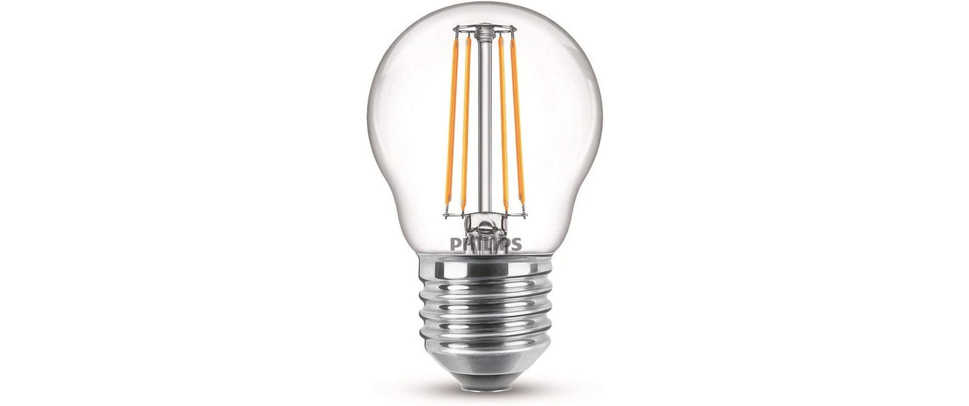 Philips by Signify Philips LED-Leuchtmittel E27 P45 – Warmweiss 2700 K, 470 lm, 4,3 W – 1 Stk., Transparent