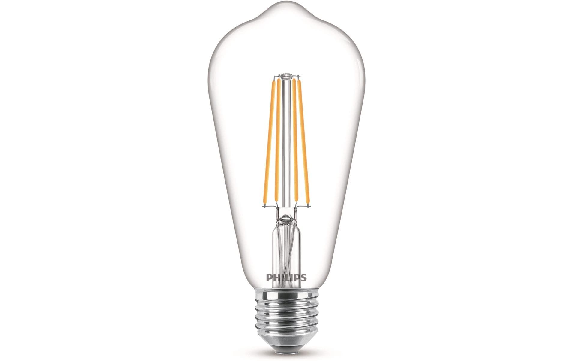 Philips by Signify Philips LED-Leuchtmittel E27 ST64 – 470 lm, 4,3 W, Warmweiss 2700 K – Transparent – 1 Stk.