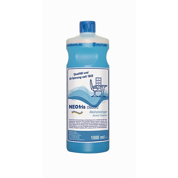 Dreiturm Neofris Allzweckreiniger für wasserbeständige Oberflächen – Zitrone, Alkoholreiniger, Flasche