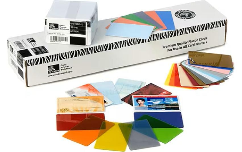 Zebra Karten 85 × 54 mm, PVC