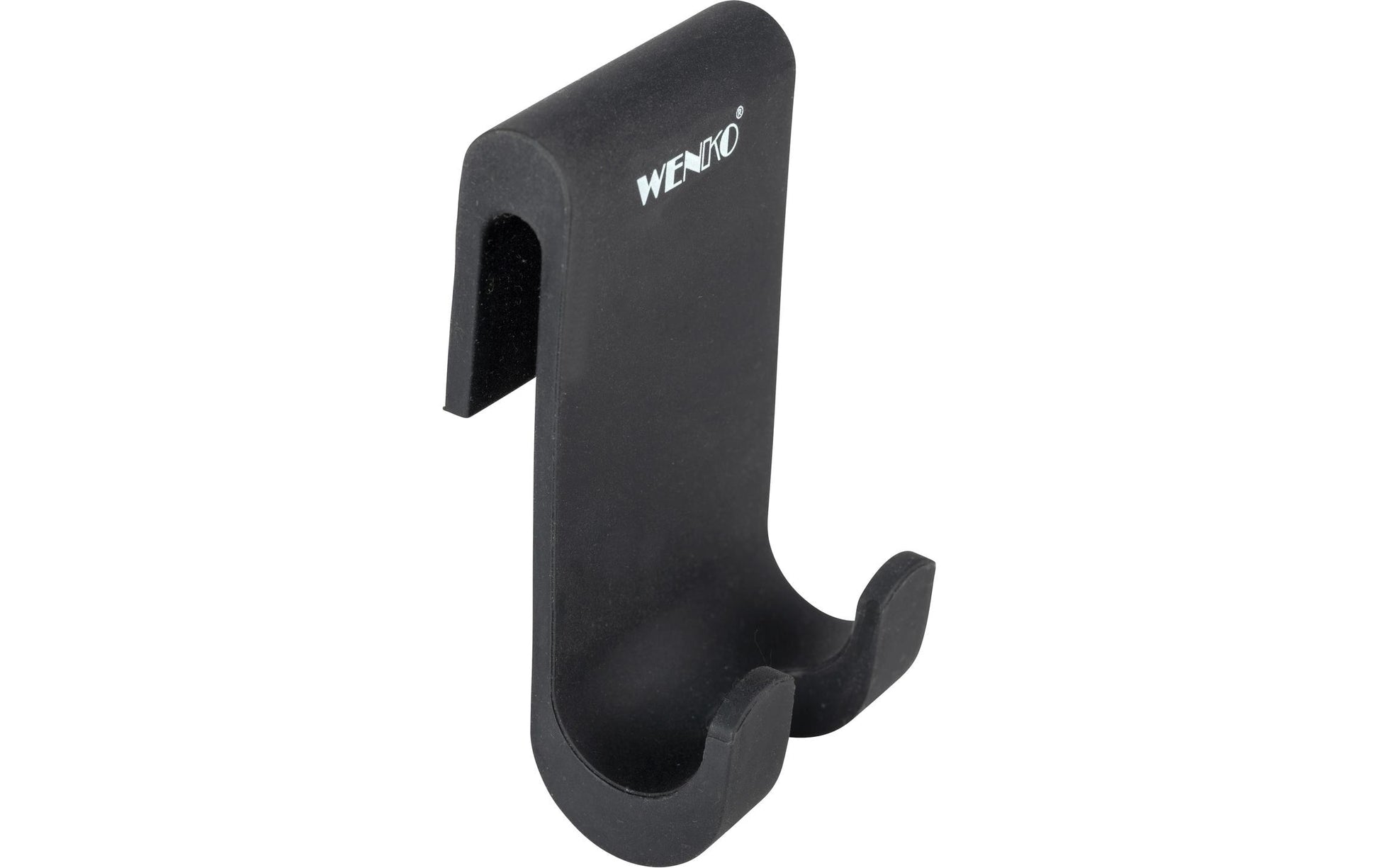 WENKO Haken Verna Uno – Silikon, 5×4,5×9,5 cm, Schwarz