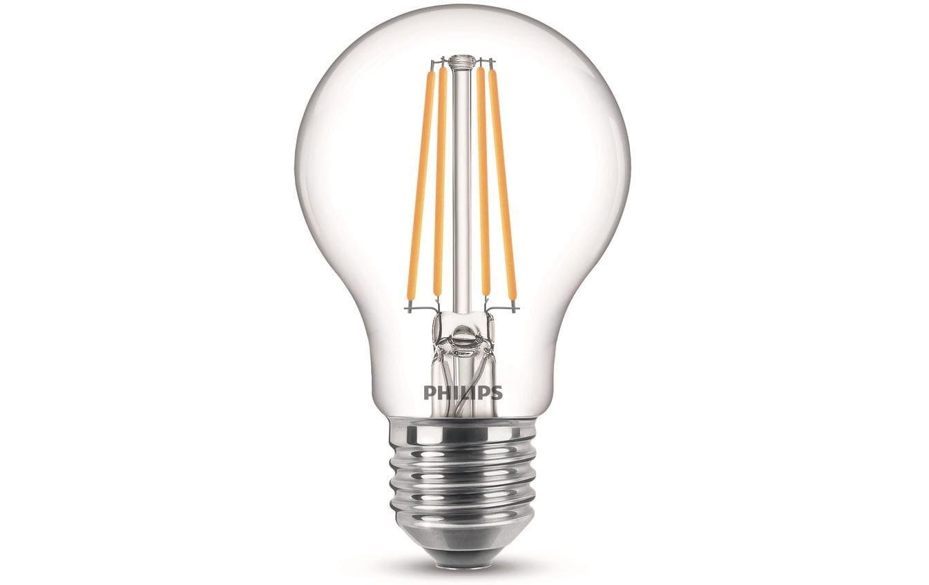 Philips by Signify Philips LED-Leuchtmittel E27 A60 – Warmweiss 2700 K, 806 lm, 7 W – 1 Stk. – Klar