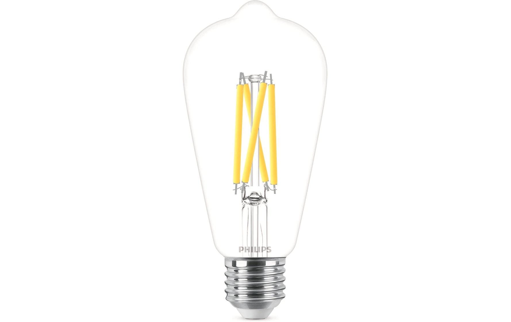 Philips by Signify Philips LED-Leuchtmittel E27 ST64 – 806 lm, 5,9 W, Warmweiss 2200–2700 K – 1 Stk. – Klar