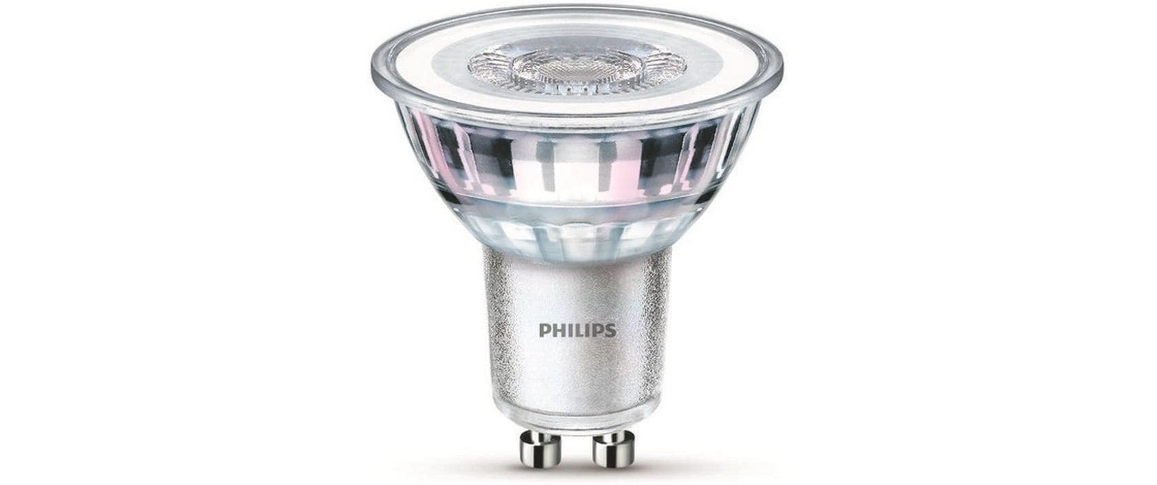 Philips by Signify Philips LED-Leuchtmittel GU10 Reflektor – Neutralweiss 4000 K, 275 lm, 3,5 W, 36° – 2 Stk., Glas
