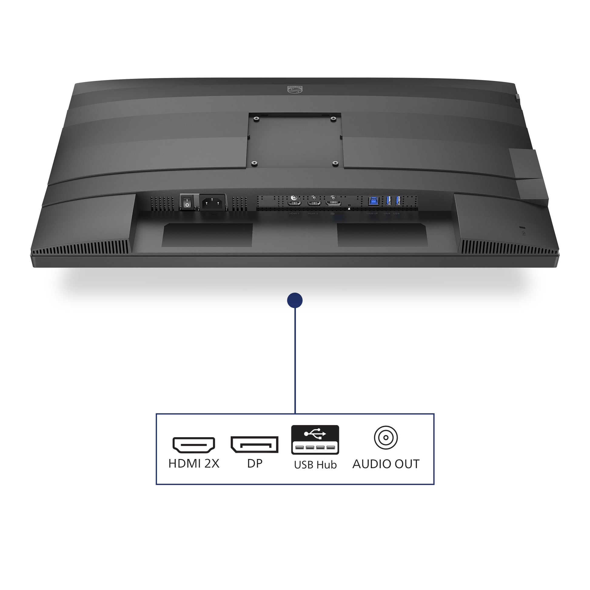 Philips 27B2G5500/00 – Monitor, 27", 300 cd/m², Adaptive Sync, Lautsprecher, Pivot, VESA 100 × 100, Grau
