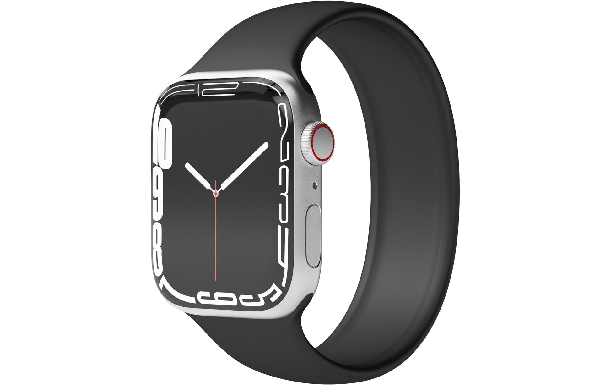 Vonmählen Solo Loop 1 – Armband – für Apple Watch 40 mm, 41 mm, 42 mm, Schwarz, L, Silikon