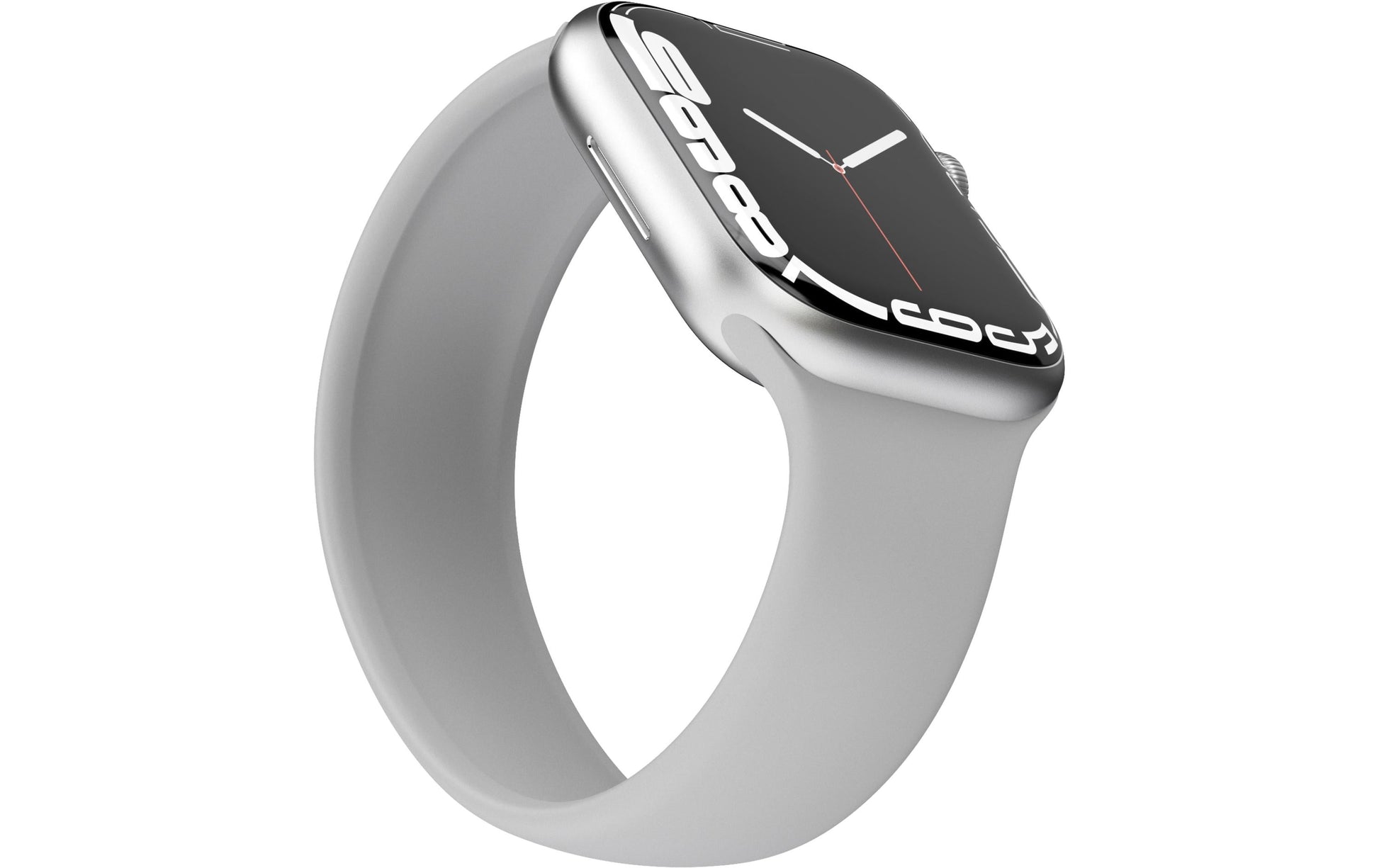 Vonmählen Solo Loop 1 – Armband – für Apple Watch 40/41/42 mm, Hellgrau, Grösse L, Silikon