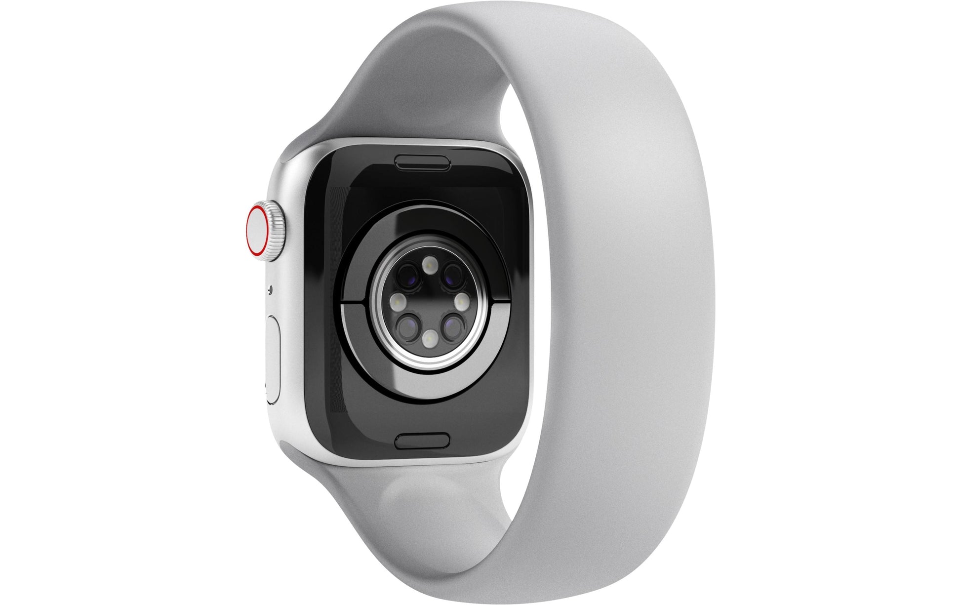 Vonmählen Solo Loop 1 – Armband – für Apple Watch 40/41/42 mm, Hellgrau, Grösse L, Silikon