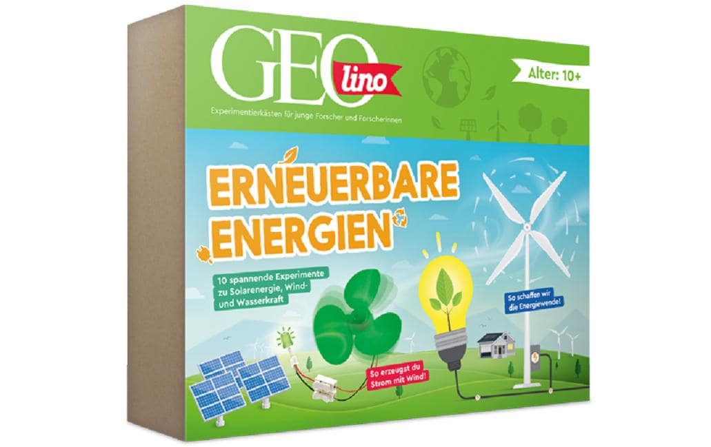 Franzis Verlag Experimentier-Bausatz – GEOlino - Erneuerbare Energien, Solarenergie, ab 10 Jahren