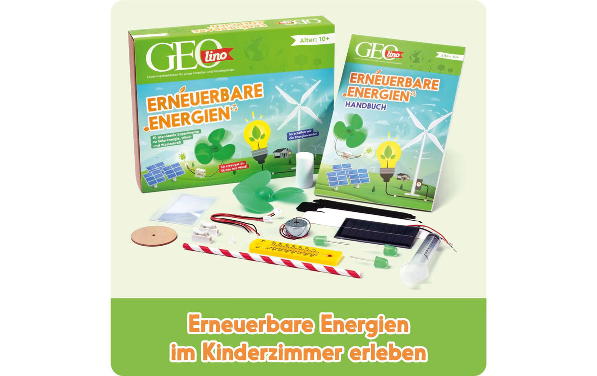 Franzis Verlag Experimentier-Bausatz – GEOlino - Erneuerbare Energien, Solarenergie, ab 10 Jahren