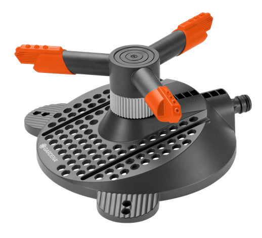 Gardena Kreisregner Samba (2060-20) – 3–18 m Reichweite, 250 m² Abdeckung, schwarz/orange