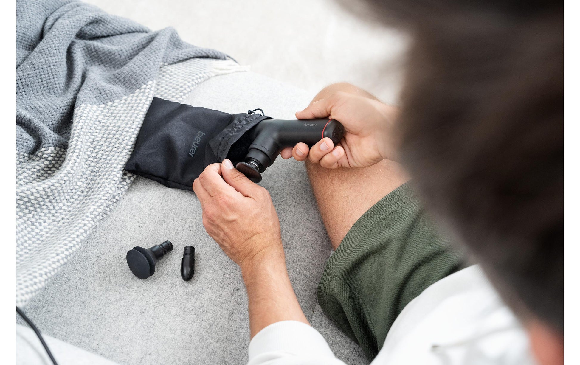 Beurer Massagepistole MG 79 – Perkussionsmassage, 3 Stufen – Akku – Schwarz