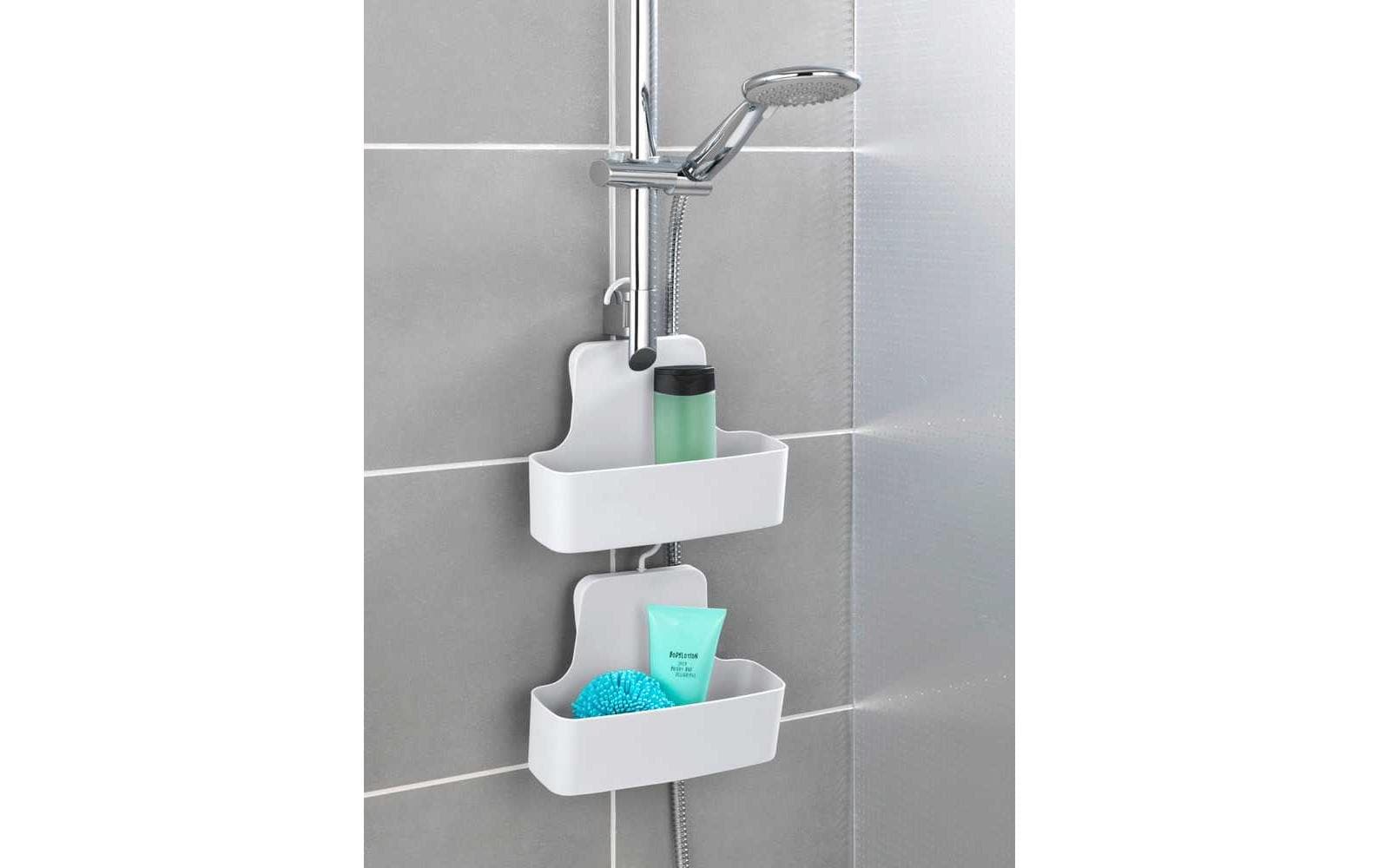 WENKO Seifenhalter (Wand) Barcelona – Polyurethan/Polyvinylchlorid (PVC), Haken, 26×9×24 cm, Weiss