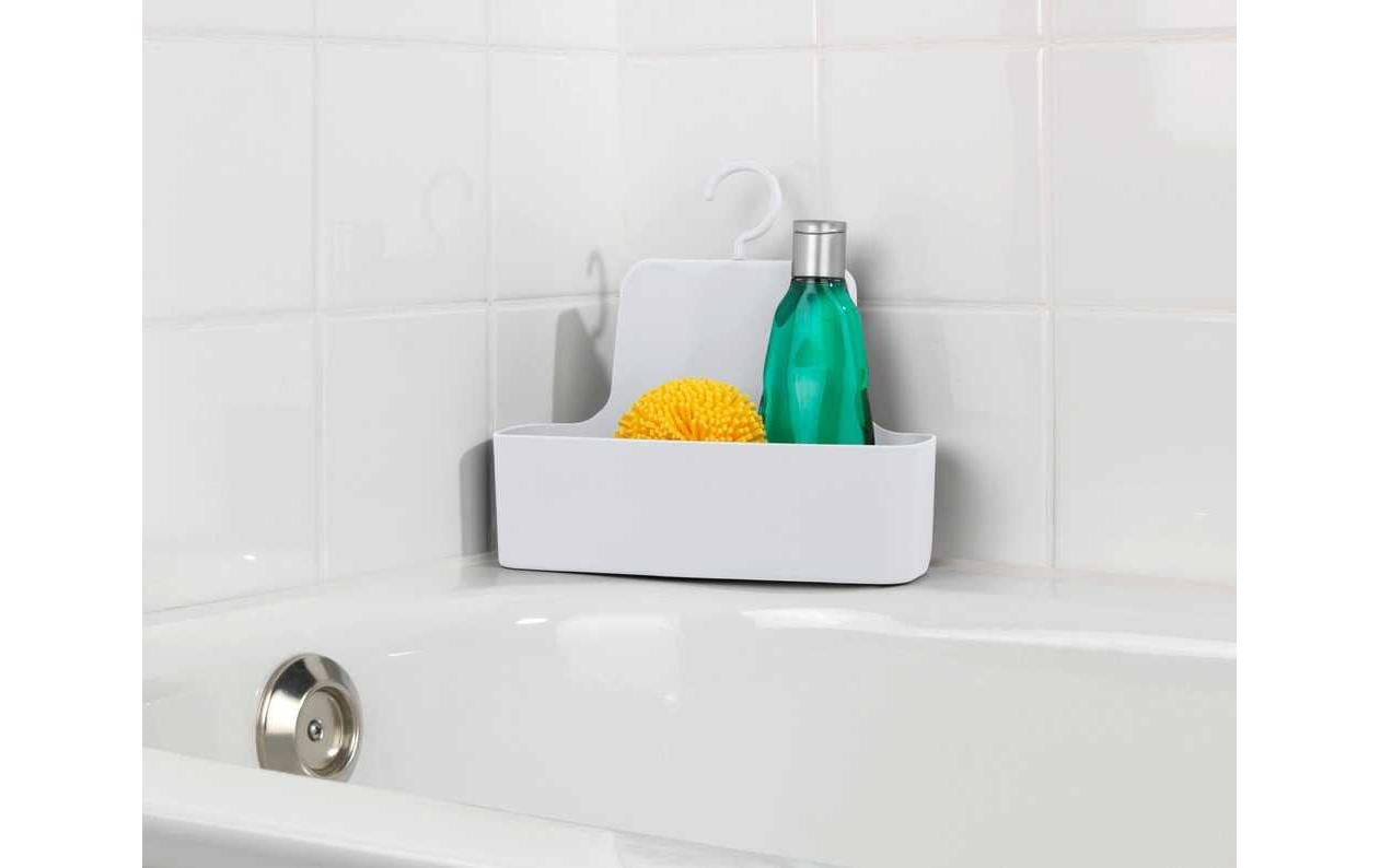WENKO Seifenhalter (Wand) Barcelona – Polyurethan/Polyvinylchlorid (PVC), Haken, 26×9×24 cm, Weiss