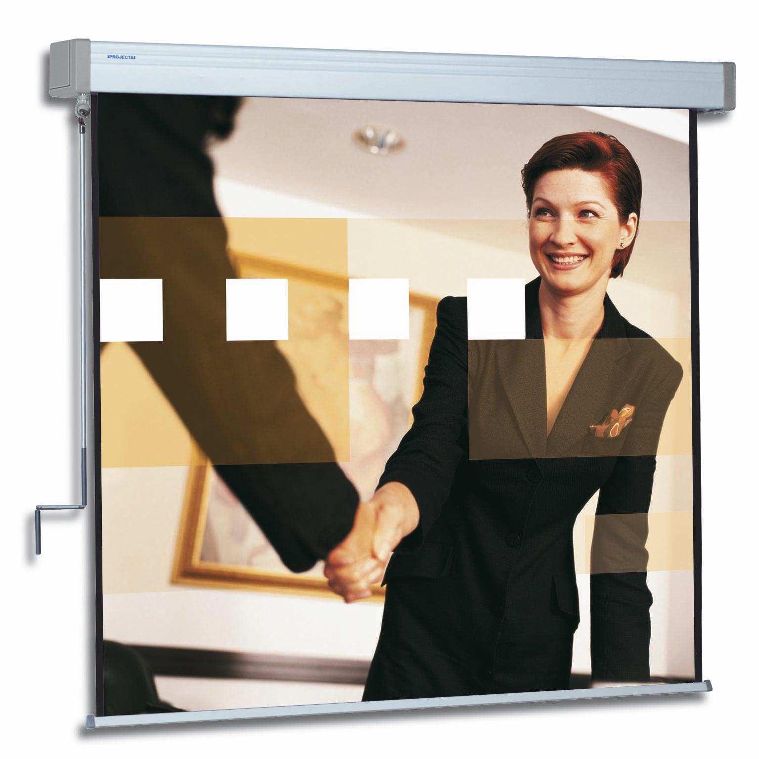 Da-Lite Hapro Manual Classic – Manuelle Leinwand, 1:1, 178 × 178 cm (98,8")