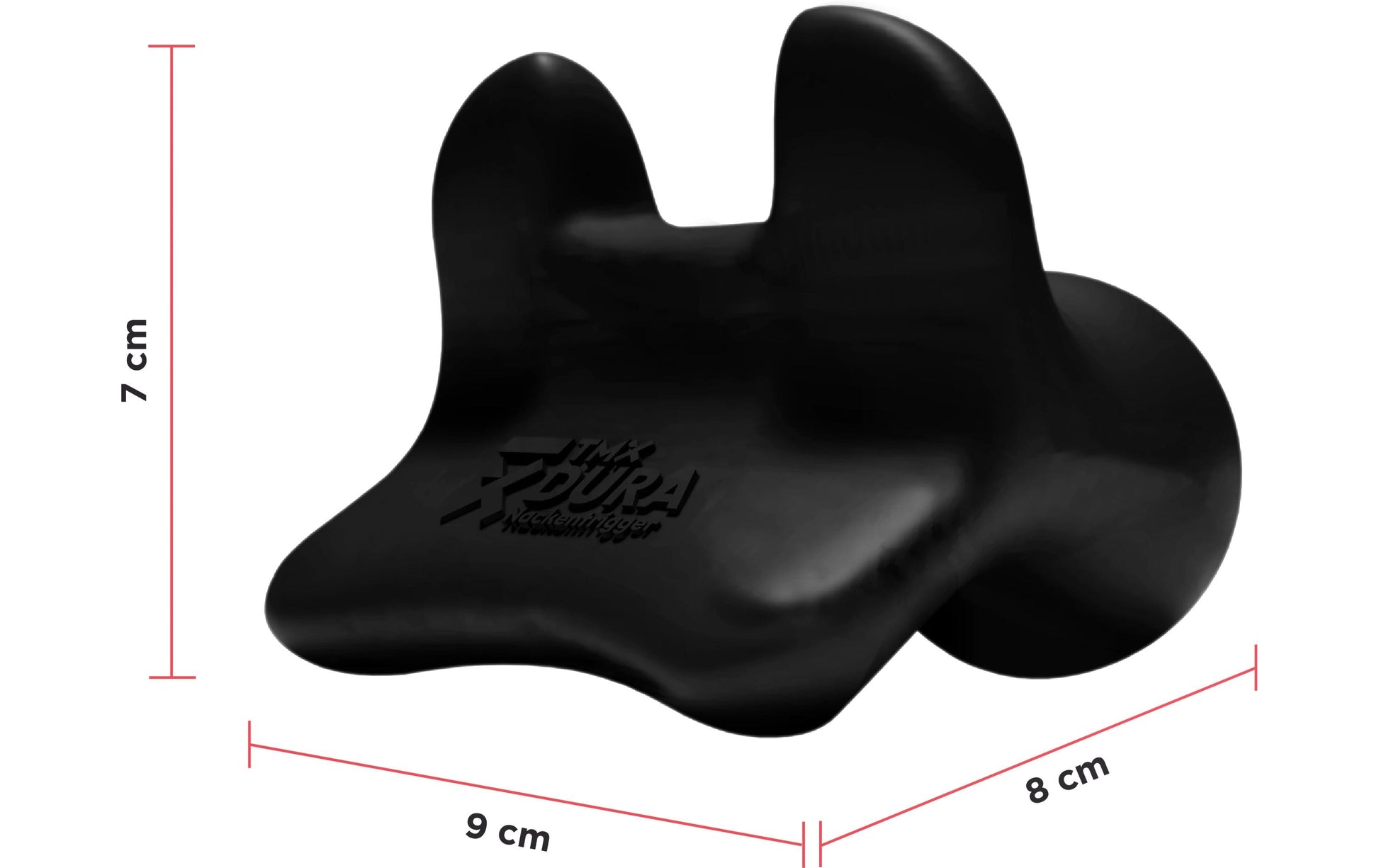 Tmx Nacken-Massagegerät – 9 × 8 × 7 cm, 200 g – schwarz, mittlerer Härtegrad