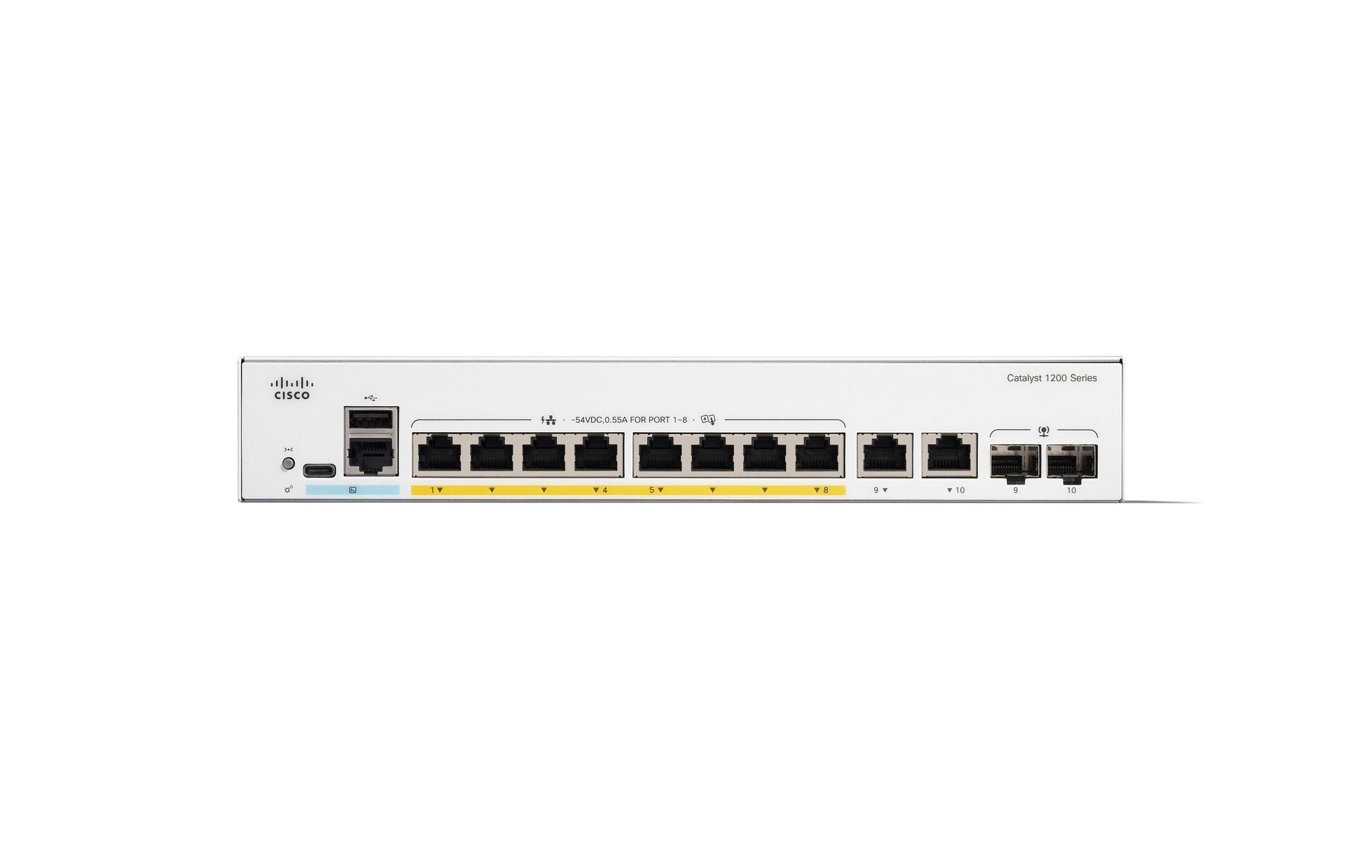 Cisco C1200-8FP-2G – Managed Switch – 8×GbE, 2×SFP, L2/L3, PoE