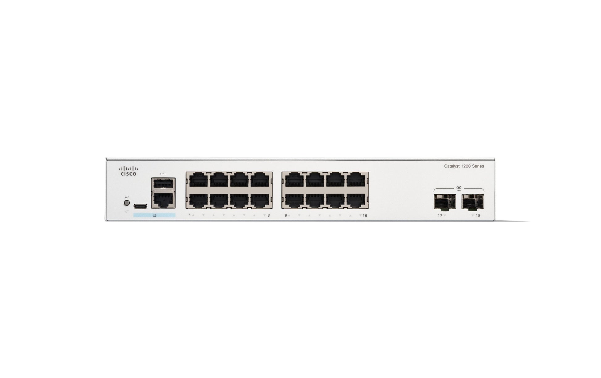 Cisco Catalyst 1200 C1200-16T-2G – Verwalteter L2/L3 Switch – 16× 1G, 2× SFP