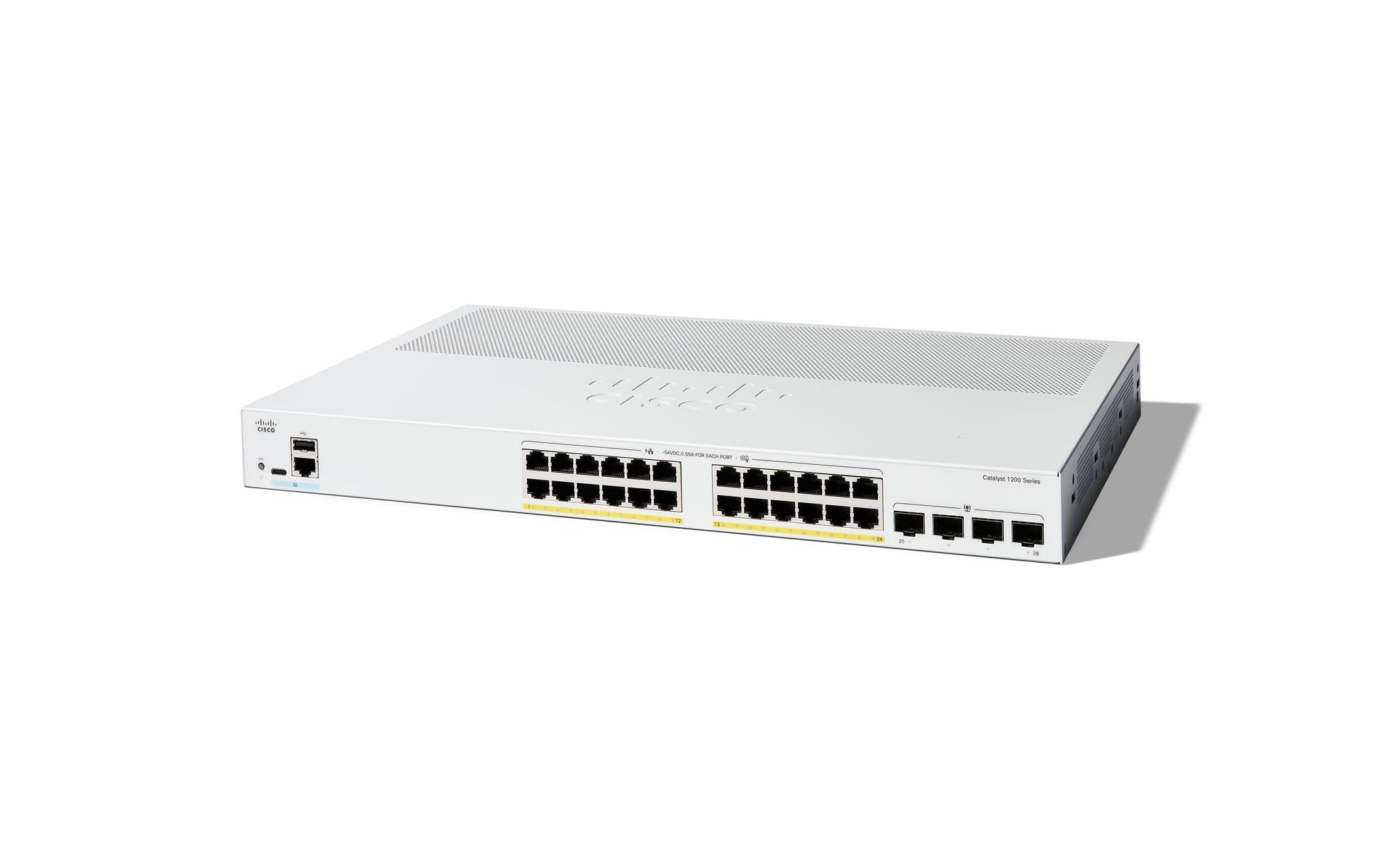 Cisco C1200-24T-4G – Managed Switch – 24×GbE, 4×SFP, L2/L3