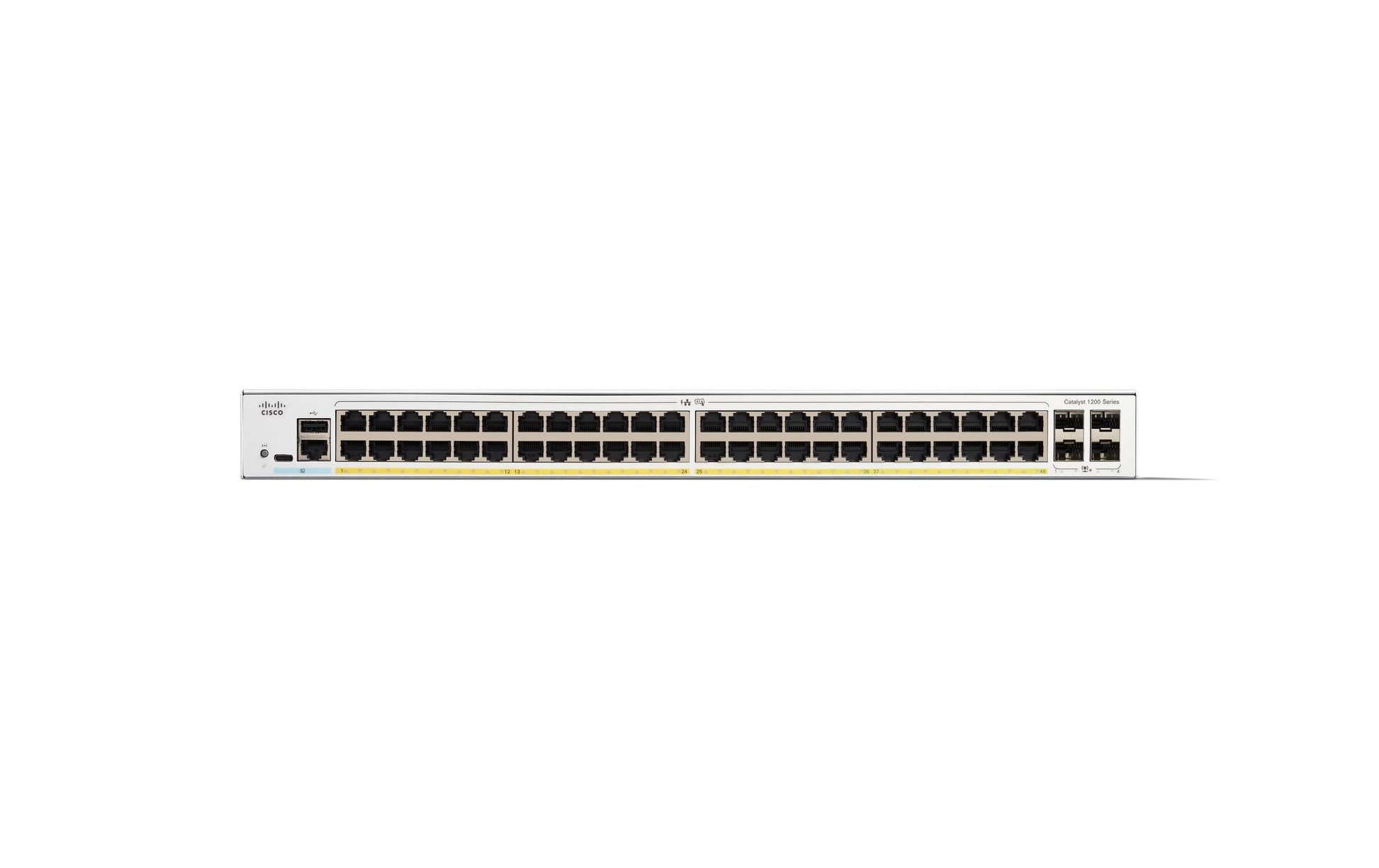 Cisco C1200-48P-4X – Managed Switch – 48×GbE, 4×SFP+, L2/L3, PoE