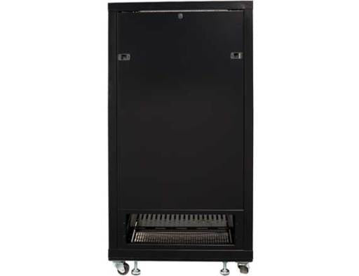 SANUS CFR2127 – Freistehendes Rack 27U, 340,2 kg Traglast, Lenkrollen, Schwarz