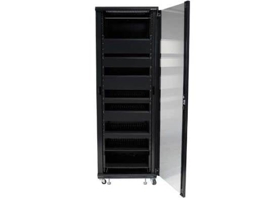 SANUS CFR2136 – 19" Netzwerkschrank 36U, mit Rollen, schwarz, Stahl