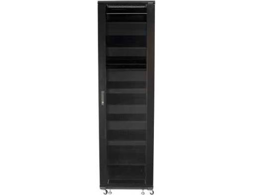 SANUS CFR2144 – 19" Netzwerkschrank 44U, mit Rollen, schwarz, Stahl