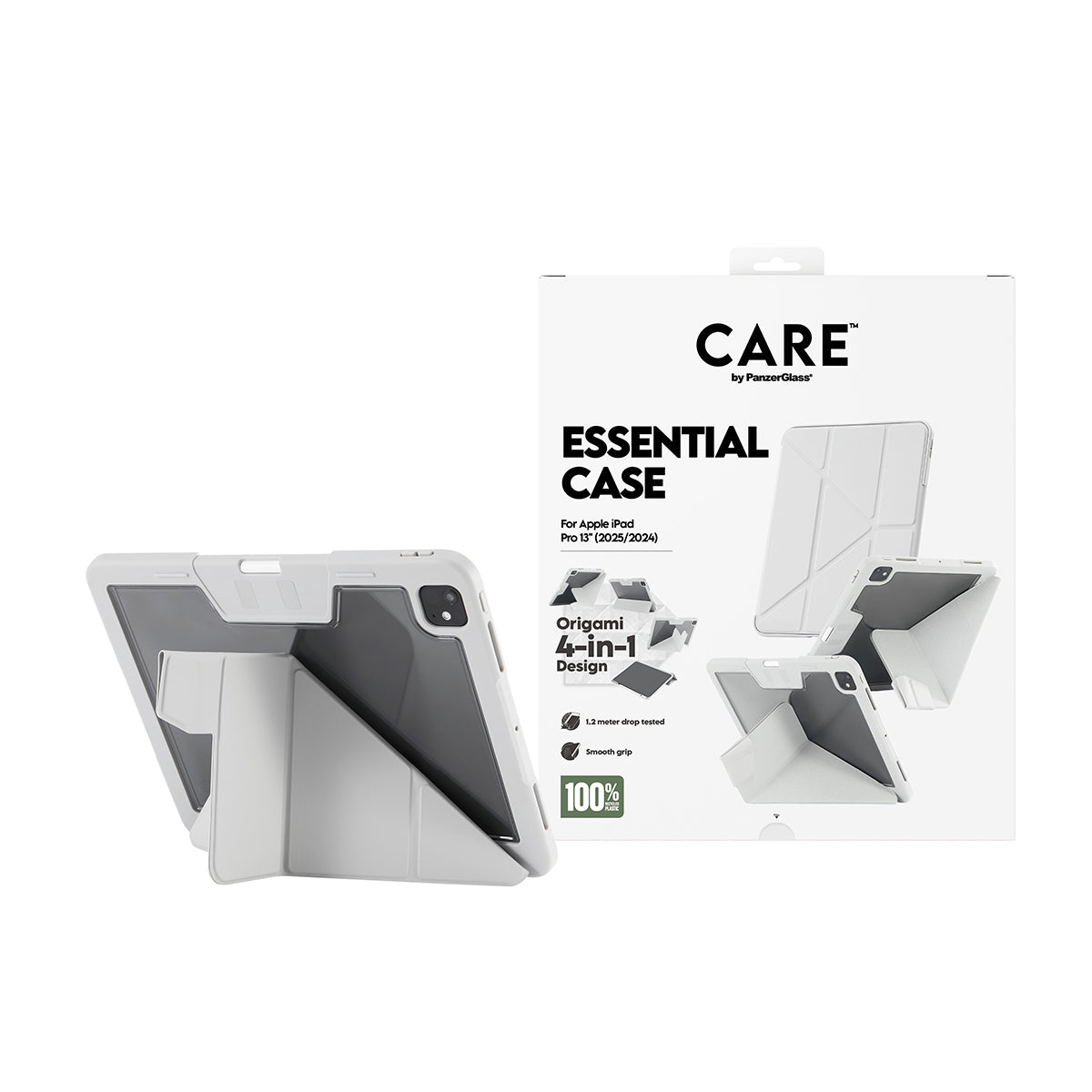 PanzerGlass CARE Essential Tablet-Hülle für iPad Pro 13" (M4/2024, M5/2025) – Grau
