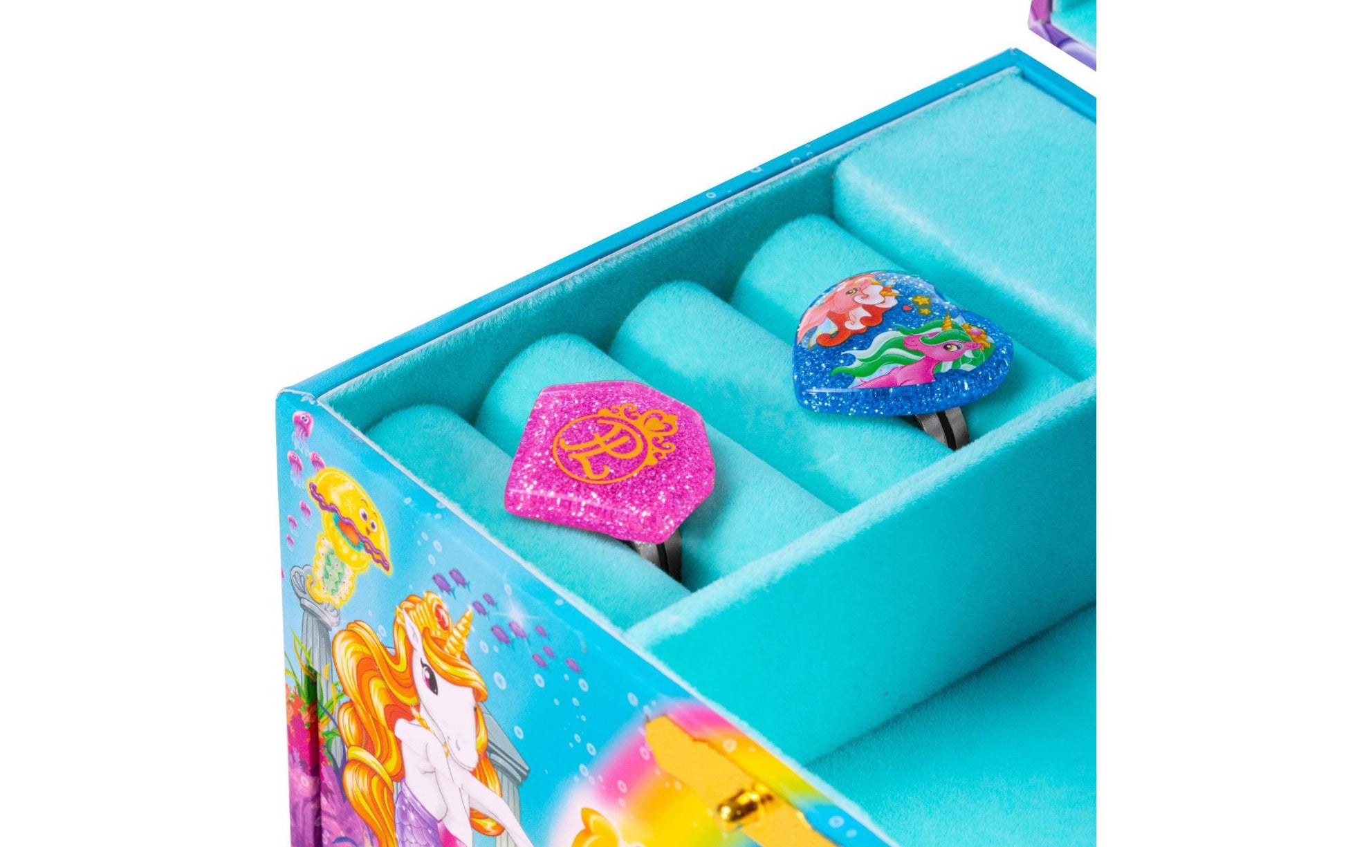 CRAZE Galupy Mermaid Aufbewahrungsbox – türkis – mit Spieluhr, für Kinder