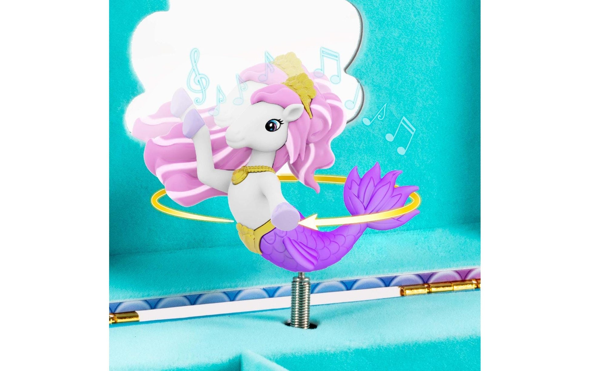 CRAZE Galupy Mermaid Aufbewahrungsbox – türkis – mit Spieluhr, für Kinder