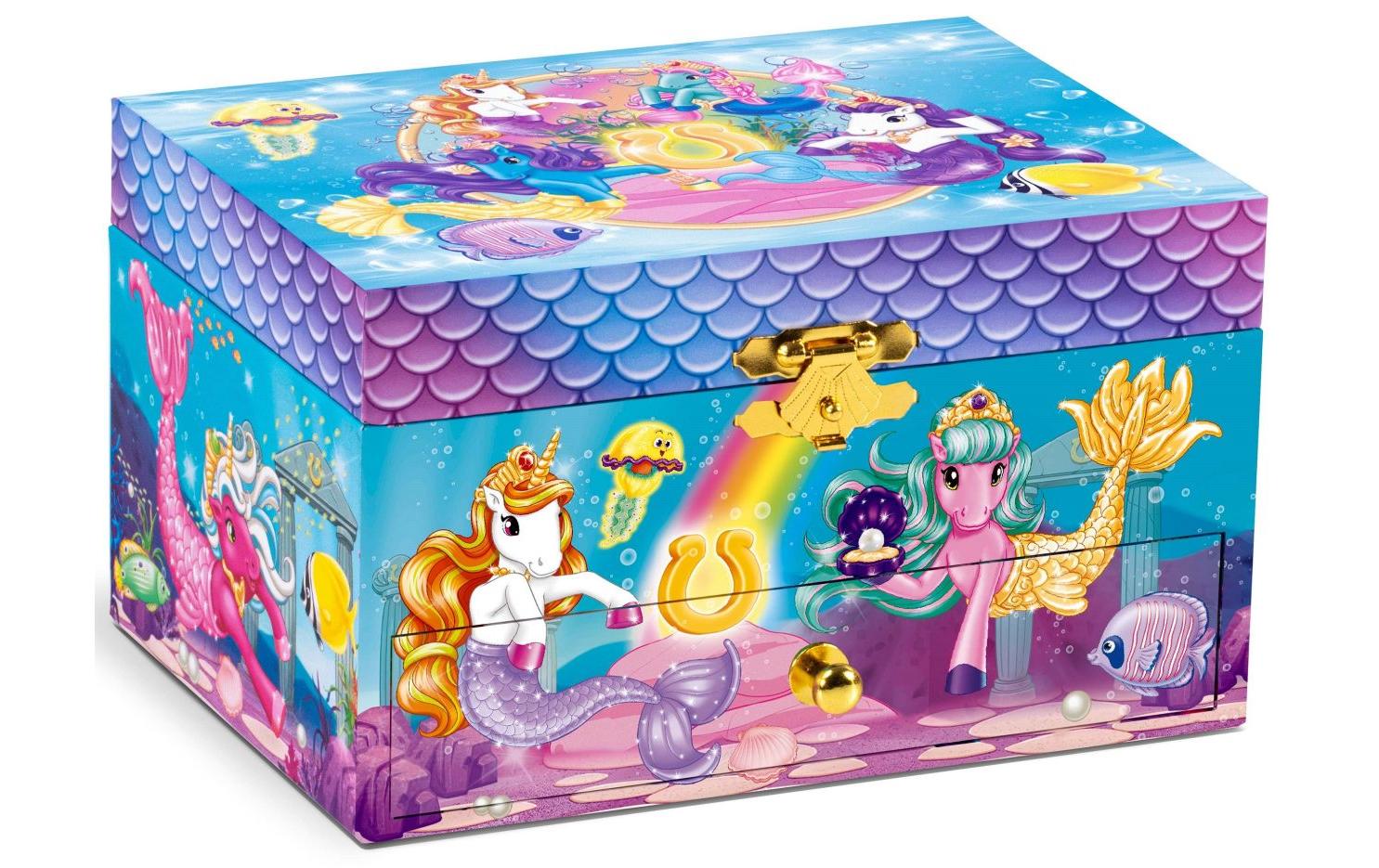 CRAZE Galupy Mermaid Aufbewahrungsbox – türkis – mit Spieluhr, für Kinder