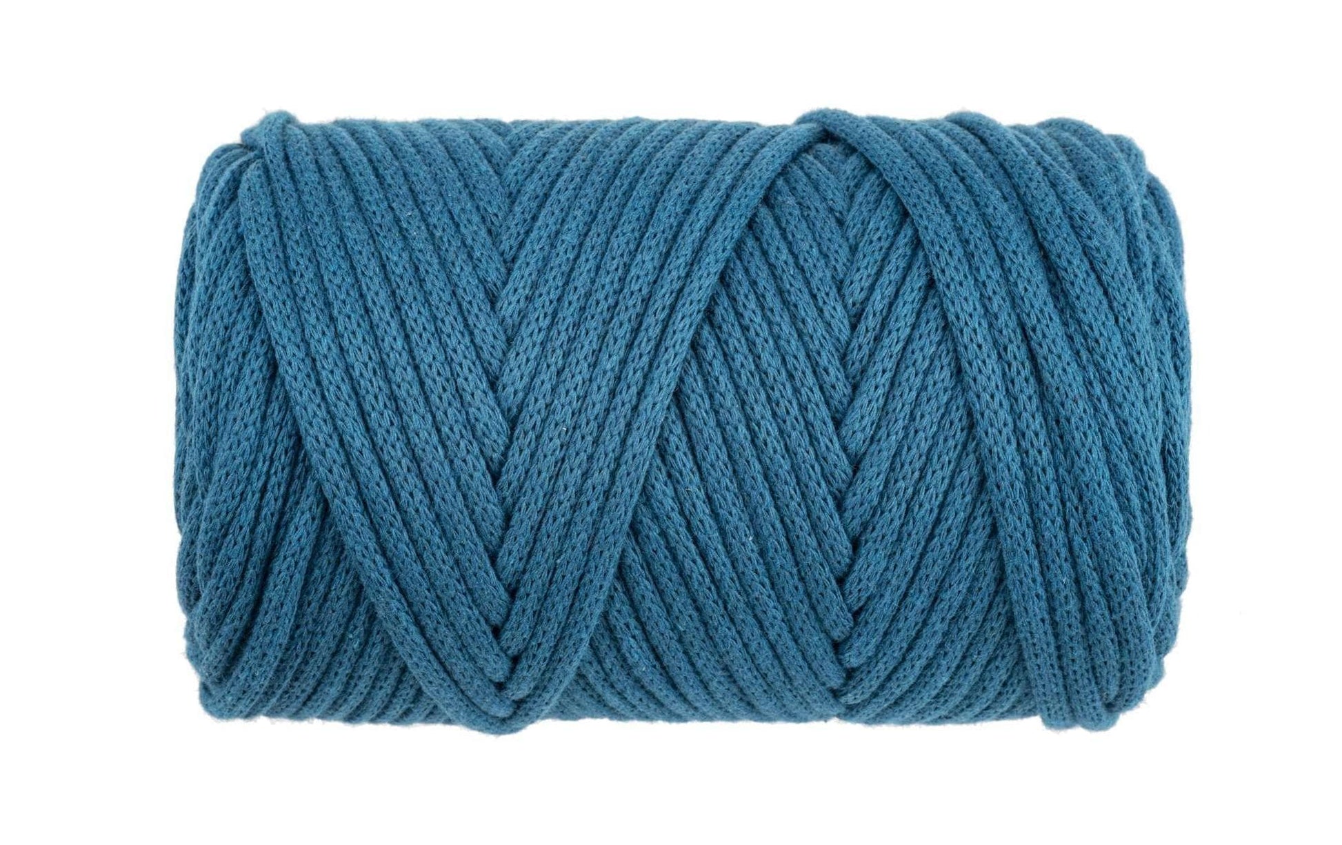 GLOREX Kordel gewebt Makramee-Kordel Türkis – Ø 3 mm, 250 g, 70 m, Baumwolle/Polyester/Viskose