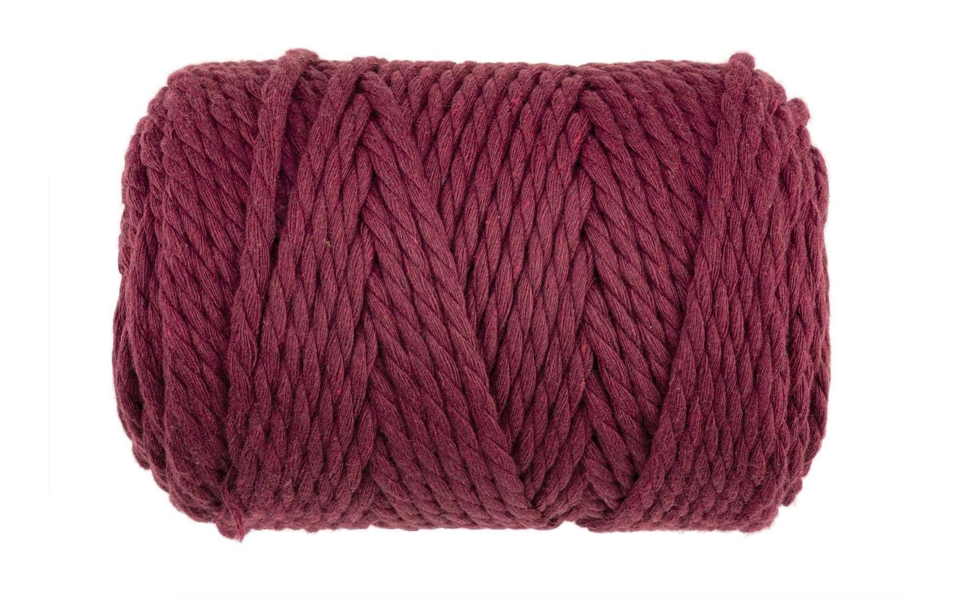 GLOREX Makramee-Kordel Bordeaux – Ø 5 mm, 500 g, 85 m, Baumwolle/Polyester/Viskose
