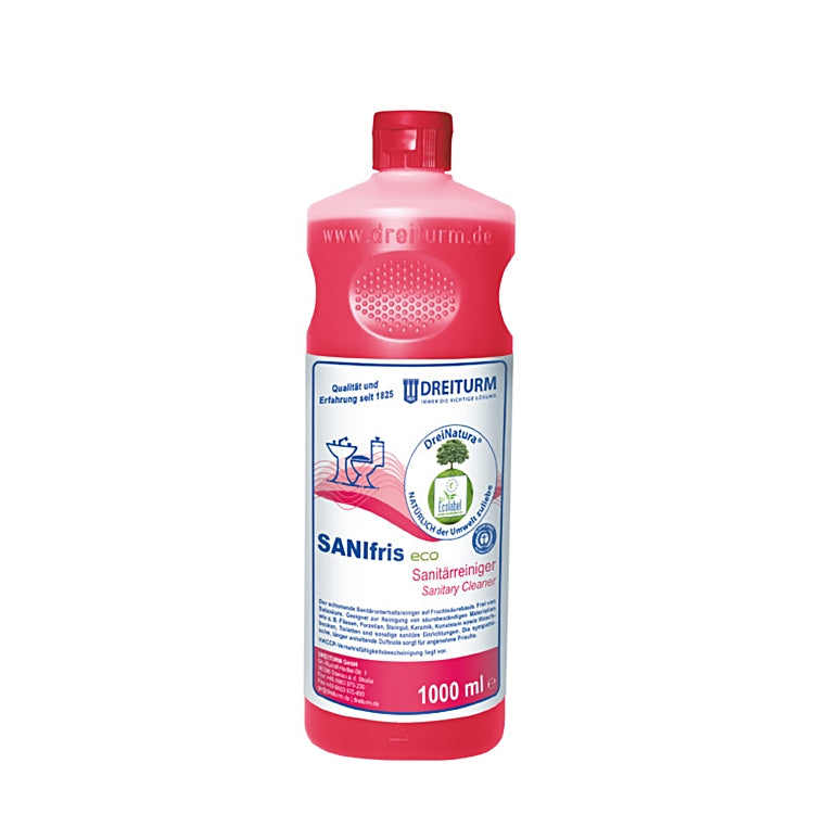 Dreiturm SANIfris eco DreiNatura Bad-/Kalkreiniger für sanitäre Einrichtungen – Flüssigkeit, Flasche – 1 l
