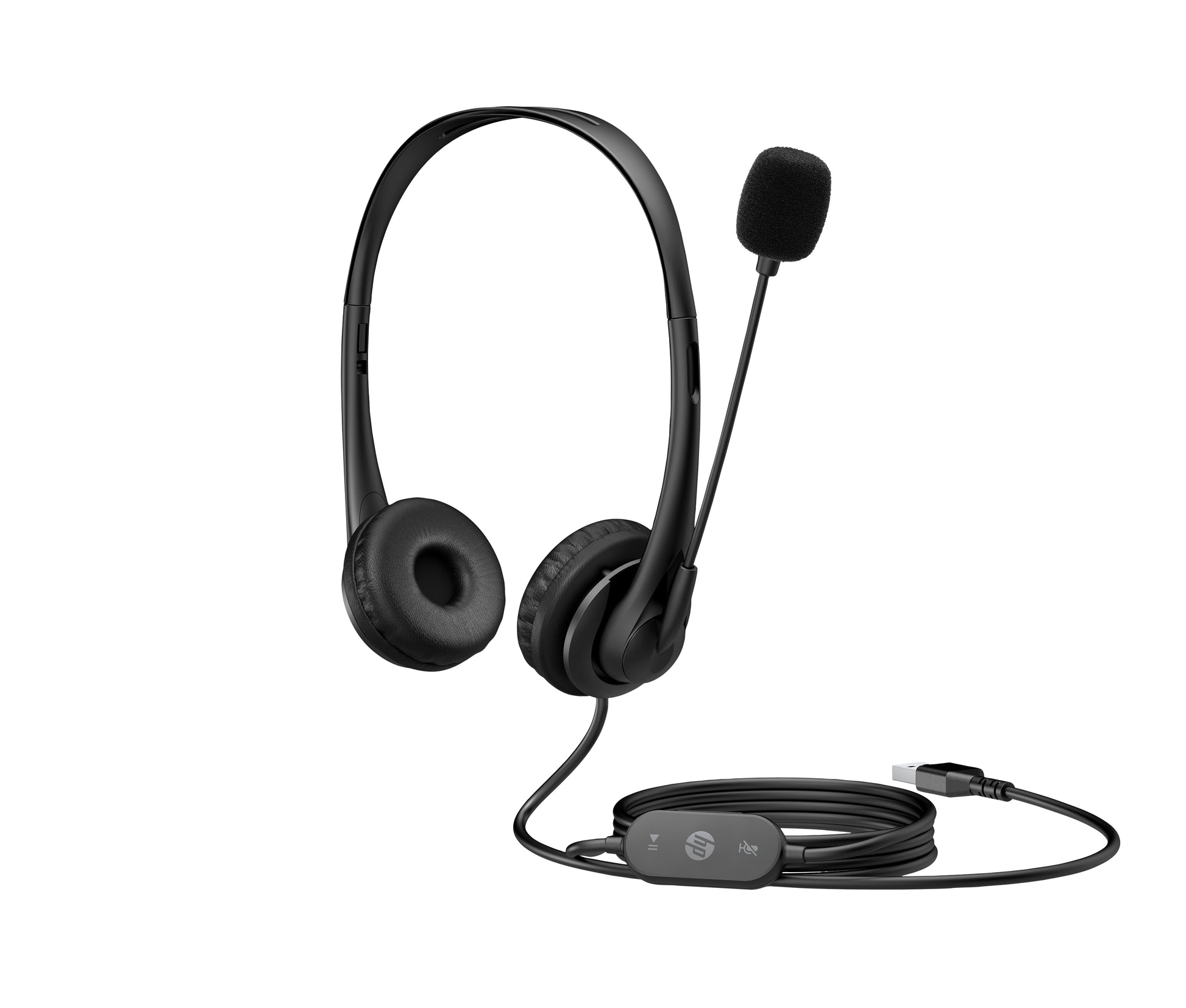 HP USB G2 Office-Headset – On-Ear, Stereo, Kabelgebunden, Schwarz