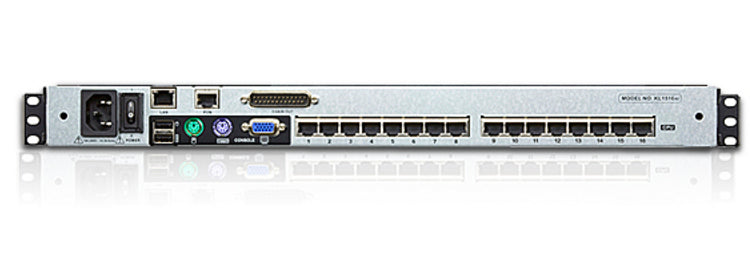 ATEN 17" Rack-LCD-Konsole – 16-Port VGA KVM-Switch – 1600 × 1200, USB/PS/2, KVM-over-IP – 1U