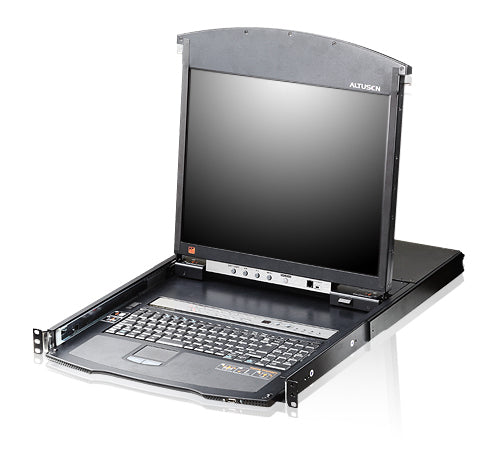 ATEN KL1508AiN – 8-Port VGA KVM-over-IP Switch, Integrierte 19" LCD-Konsole – 1600 × 1200, Rack 1U
