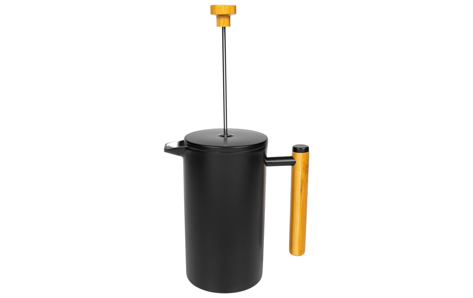 Furber. Furber French Press / Kaffeebereiter – 0,4 l, 3 Tassen, Edelstahl/Bambus