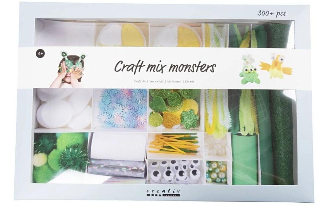 Creativ Company Bastelset – Monster – 16-teilig – ab 4 Jahren – Mehrfarbig
