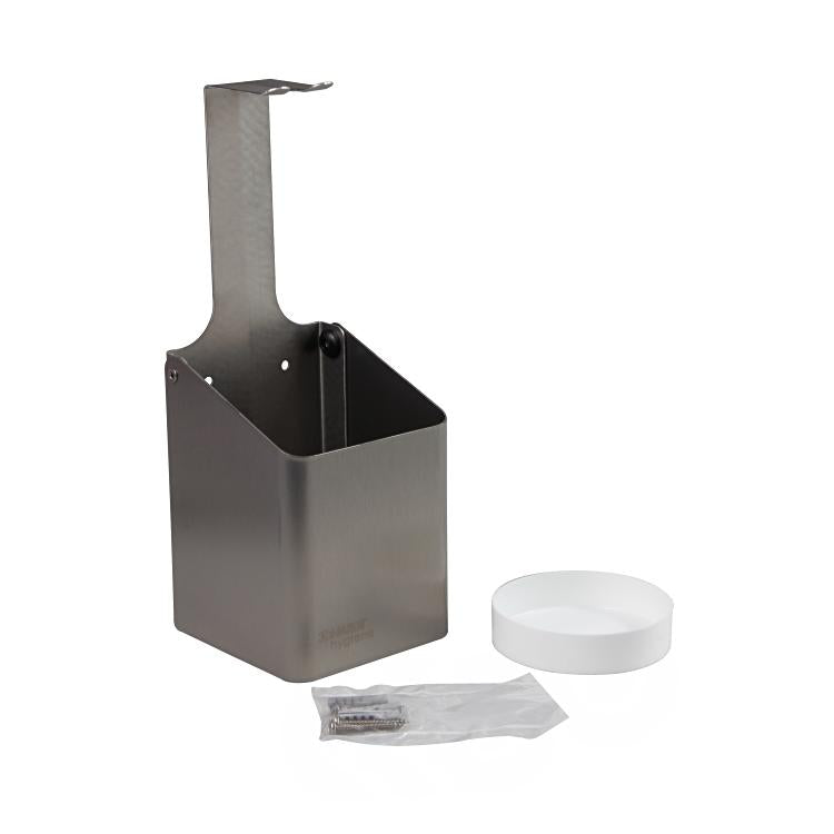 Ophardt SanTRAL – WC-Bürstenhalter – Edelstahl Anti-Fingerprint, wandmontiert, bodenstehend, 10,5 × 11 × 38 cm