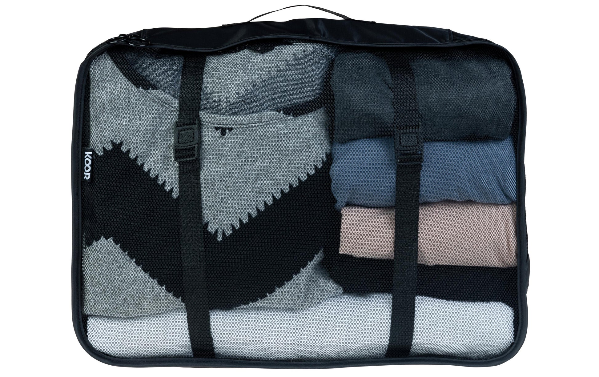 KOOR Organizer-Set Reesa – 37 l – schwarz, Polyester – 4 Stk.