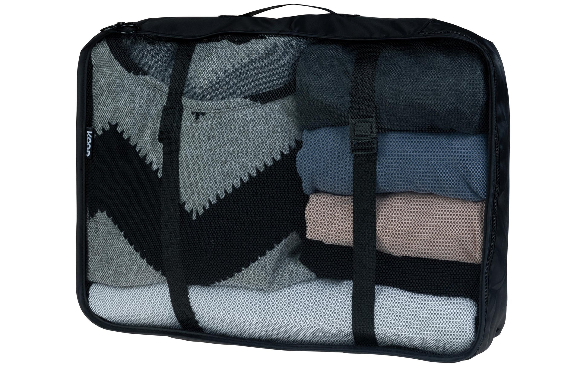 KOOR Packhilfen-Set Reesa XL – 40 × 30 × 12 cm, 14 l – schwarz, Polyester – 2-teilig