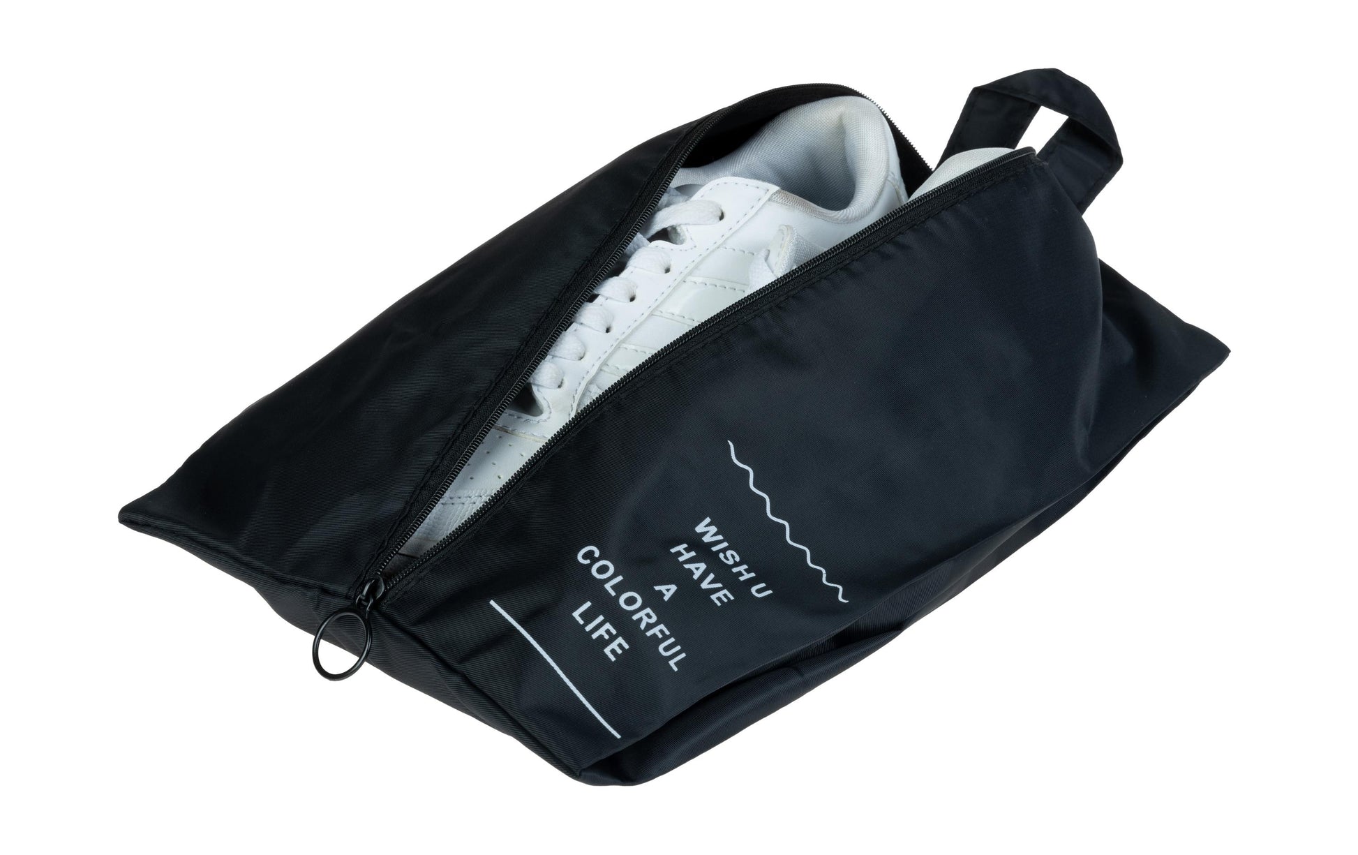 KOOR Schuhbeutel Reesa – mit Tragegriff und Schultergurt, 28 × 42 cm – schwarz, Polyester
