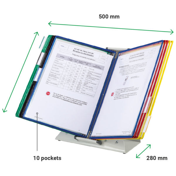 Tarifold Stehsammler – für Format A4, Metall, mehrfarbig