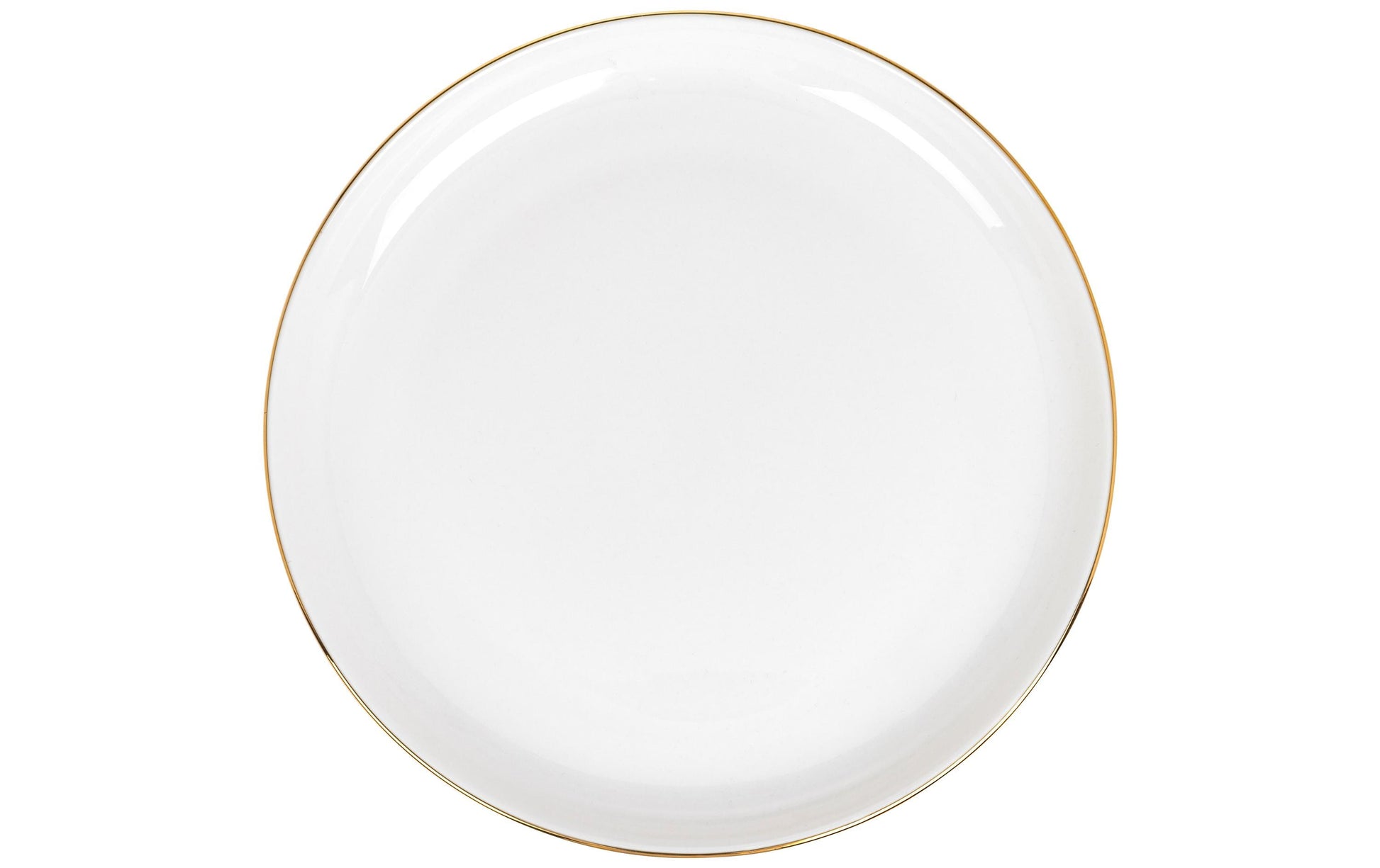 Furber. Furber Teller – 6er Set, Ø 26,5 cm, Knochenporzellan, Weiss/Gold, spülmaschinenfest