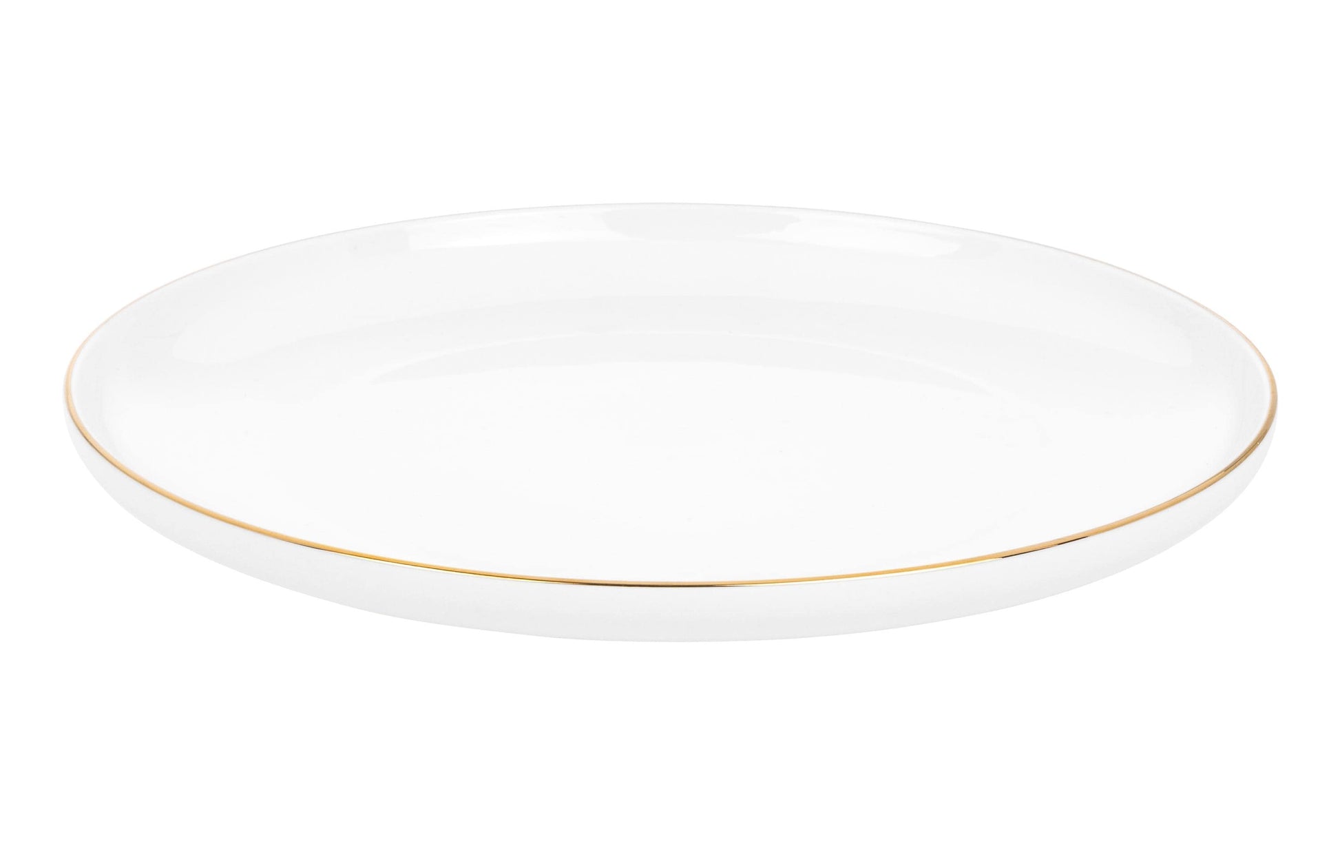 Furber. Furber Teller – 6er Set, Ø 26,5 cm, Knochenporzellan, Weiss/Gold, spülmaschinenfest