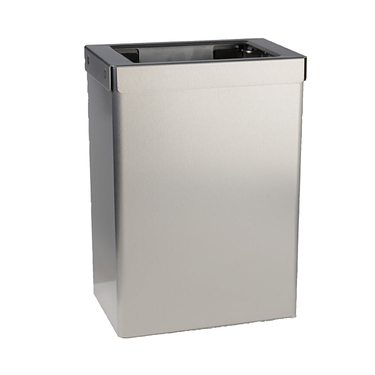 Ophardt Wandabfallbehälter EBU 18 E – 18 l – Edelstahl – Anti-Fingerprint, Innenkübel – Wandmontage